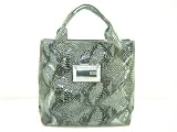 Guess Wild Kingdom Snake Embossed Handbag Purse ~ Black Multi In Color