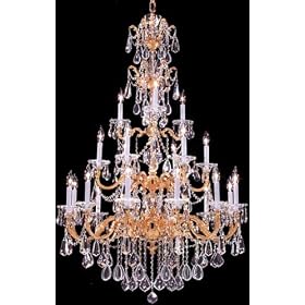LAMPS BEAUTIFUL Valencia Twenty-One Light Crystal Chandelier by James R. Moder--Excellent... by Unknown