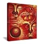 Abstract Red Buddha Canvas Wall Hanging