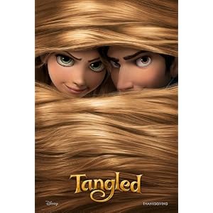 Tangled Original Movie Poster Mandy Moore golden hair eyes