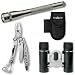 Produkt-Bild: Outdoor Set 18, bestehend aus: Leatherman Skeletool inklusive Nylonholster, Mag-LED Mini LED 2AA titan-grau inklusive Batterien; Nylon-G&uuml;rtelholster schwarz; Trailite Optics Spirit 8x21 Fernglas