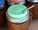 Mason Jar Lifestyle Silicone Drinking Lid for Wide Mouth Mason, Ball, Canning Jars (Blue)