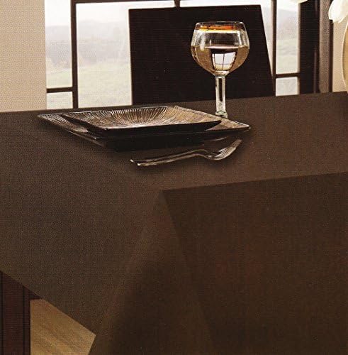 Chocolate Brown Tuscan Laminated Fabric Tablecloth 60x84 Rectangle/Oblong