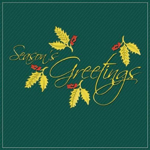25 Folded Premium Quality 5x7 and 6x6 "Season's Greetings" Holiday Greeting Cards at WHOLESALE Price - Unique and Individually Created Holiday/Christmas/Happy New Year Greeting Cards In 5 Different Designs (BLANK INTERIOR)