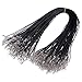 Black Wax Cord Imitation Leather Necklace Braided Rope 100pcs 1.5mm 18 Inch Chain with Lobster Clasp for Jewelry Making