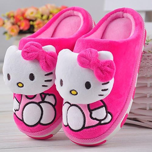 Banado® (Kids) Hello Kitty Cartoon Plush Slippers Warm Cozy Cotton Slippers Non-Slip Sole