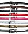 CTM Womens Skinny Leather Belt