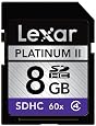 Lexar Platinum II 8 GB 60x SDHC Flash Memory Card LSD8GBBSBNA060