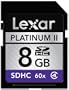 Lexar Platinum II 8 GB 60x SDHC Flash Memory Card LSD8GBBSBNA060