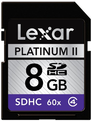 Lexar Platinum II 8 GB 60x SDHC Flash Memory Card LSD8GBBSBNA060