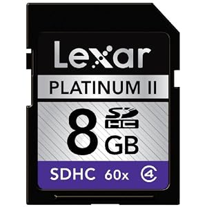 Lexar Platinum II 8 GB 60x SDHC Flash Memory Card