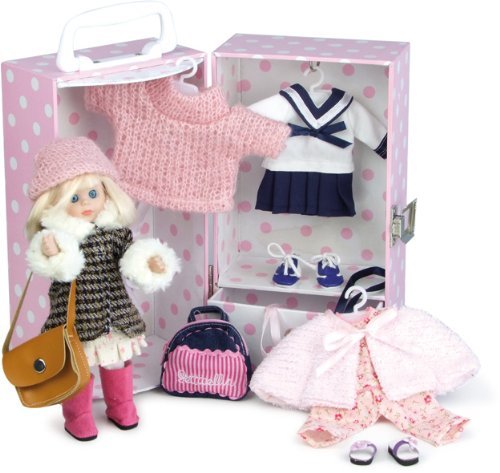 Camille's Day Parisian Petitcollin Doll with Storage Trunk & 20 Items of Clothing, Great Holiday Gift