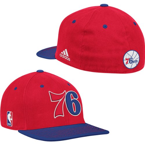 NBA Men's Philadelphia 76Ers Authentic On-Court Cap - Tv12Z, Large/X-Large , Team Color , Red/Blue