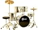 Silver Drum Set for Sale with Cymbals Hardware and Stool New Gammon 5-Piece Kit Full Size