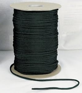 1000 Foot Black Parachute Cord Paracord Type III Military Specification 550