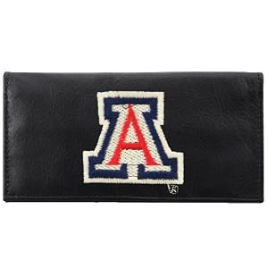 Buy Arizona Wildcats Black Leather Embroidered Checkbook Cover by Rico