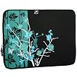 13 inch Midnight Green Sparse Floral Laptop Notebook Sleeve Slip Case Bag for most of MacBook Acer Asus Dell HP Lenovo Sony