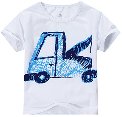 Fiream Little Boys&Girls Summer Cotton Short Sleeve T Shirt(18months to 6years)