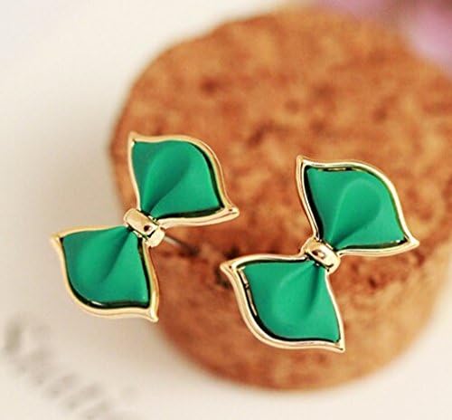 Fashion Womens Flower Stud Earrings (B-green)