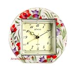 Floral Finish Case Travel Alarm Clock