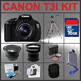 Canon EOS Rebel T3i 18MP Digital Camera with EF-S 18-55mm IS II Lens + 16GB ....