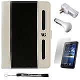 Black w/ Off-Wite Protective Slim and Durable Professional Faux Leather Por ....