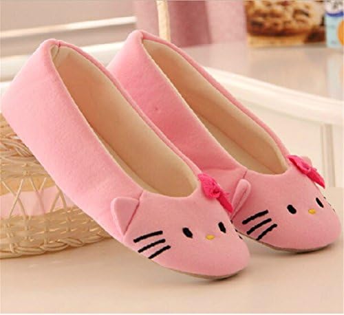 Comfy soft anti-skid cartoon cat style house shoes M