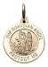 Jewelry : 14k Yellow Gold Round Guardian Angel Medal