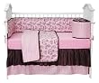 Tadpoles Toile Crib Set in Pink and Brown