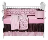 Tadpoles Toile Crib Set in Pink and Brown