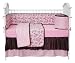 Tadpoles Toile Crib Set in Pink and Brown