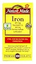 Nature Made Iron 65mg, Equivalent to 325 mg Ferrous Sulfate - 300 Tablets