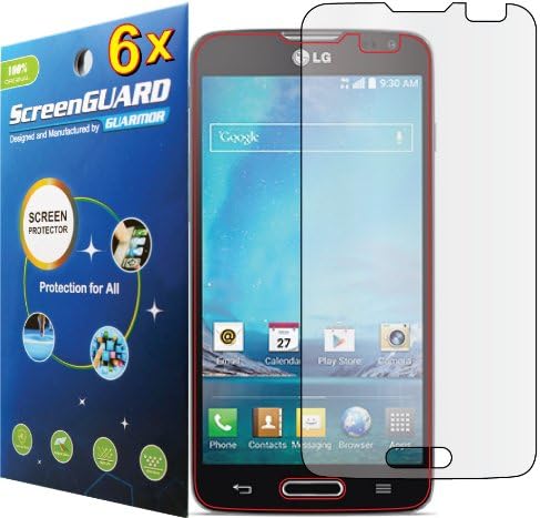 6x LG Optimus L90 D405 D415 (T-Mobile) Premium Clear LCD Screen Protector Guard Shield Cover Film Kit (GUARMOR Brand)