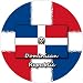 58mm Round Badge Style Fridge Magnet Dominican Republic Flag