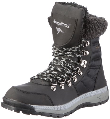 KangaROOS Tibet 31508/528, Damen Stiefel, Schwarz (blk/charcoal/stone 528), EU 39