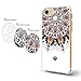 iPhone 7 Case Clear with Design, Designer Pattern Case Cover, Colorful Cute Girly Case for Girls Women for Apple iPhone 7 4.7 inches Rose Gold, Flower Vine