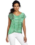 AK Anne Klein Women's Bold Stripe Printed Blouse