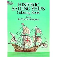 Historic Sailing Ships Coloring Book