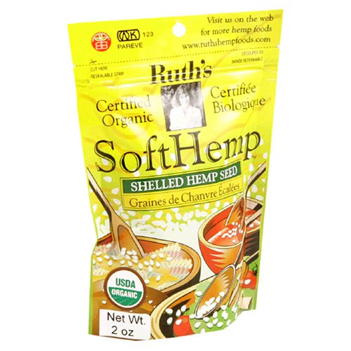 Ruth's Hemp Foods Organic SoftHemp Shelled Hemp Seed, 2-Ounce Pouches (Pack of 12)