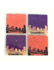 Guild Product: Baltimore Skyline Sports Coaster Set (4 Stone Coasters)