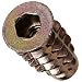 Zinc Threaded Insert, UNC Threads, HRC82 Hardness, #10-24 Threads, 20mm Length, 41000 psi Tensile Strength, Made In US, Pack Of 50