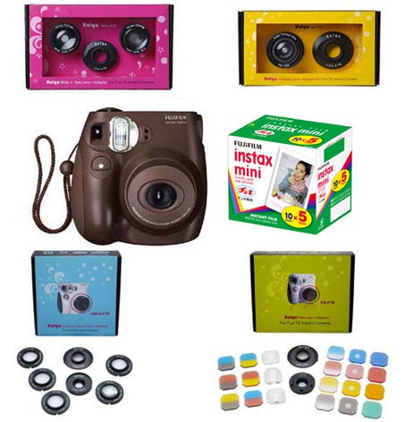 チェキ7S チョコにフィルムとオプションレンズが全て揃った【ドリームセット】