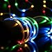Icicle Solar Rope Lights, 33ft 100 LED Waterproof Outdoor Decoration Lighting for Indoor/Outdoor, Patio, Lawn, Garden, Christmas, and Holiday Festivals (Four Color)