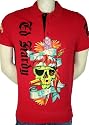 Ed Hardy Polo Shirt Pirate in rot