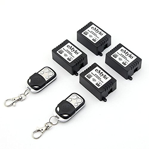 eMylo RF Wireless Transmitter DC 12V 4X 1 Channel Remote Control light Switch Remote Control Transmitter 433Mhz