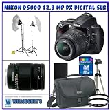 Professional Photographers Portrait Pro Series Package + Nikon D5000 12.3 MP DX Digital SLR Camera + Nikon 18-55mm VR Lens + Sigma 18-250mm Lens + 16GB SD Photo Bundle
