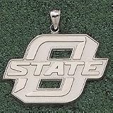 Oklahoma State Cowboys Giant 1 7/8 W x 1 1/4 H O State Pendant - 14KT Gold Jewelry