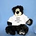 Search : Plush Black Teddy Bear (Thumples) toy with Happy Saint Patrick's day
