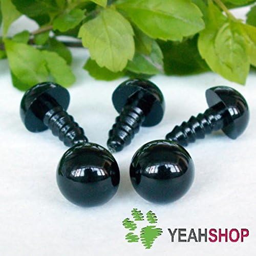 13mm Black Safety Eyes/Plastic Eyes - 20 Pairs