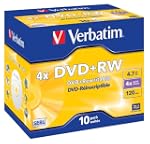 Verbatim Dvd+rw 4.7GB - Confezione da 10